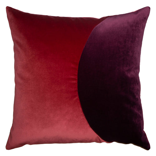 Square Feathers Bijou Red Bergamot Throw Pillow