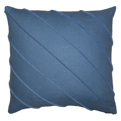 Square Feathers Briar Hue Linen Chambray Throw Pillow
