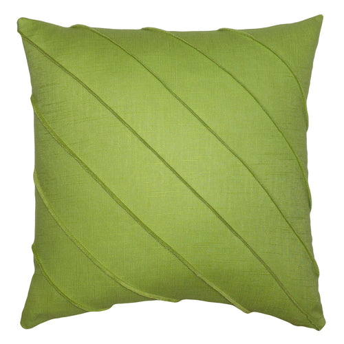 Square Feathers Briar Hue Linen Lime Throw Pillow