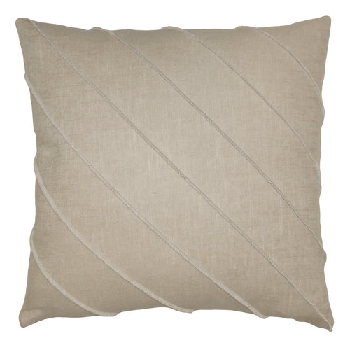 Square Feathers Briar Hue Linen Throw Pillow