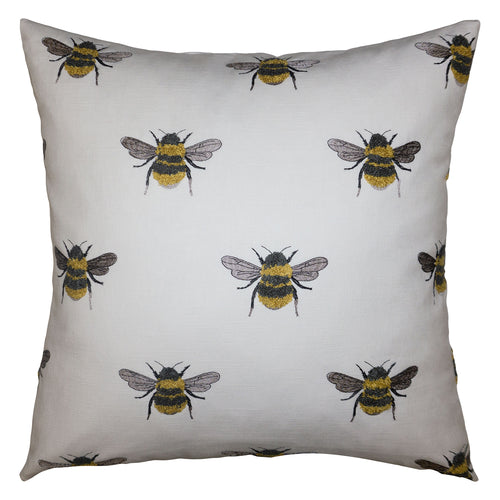 Square Feathers Bumblebee Throw Pillow