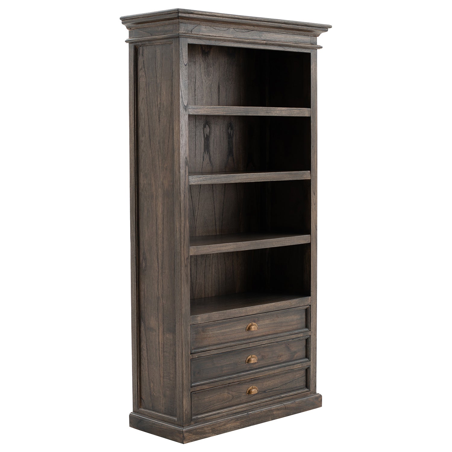 Beckton Mindi 3 Drawer Bookcase – Paynes Gray