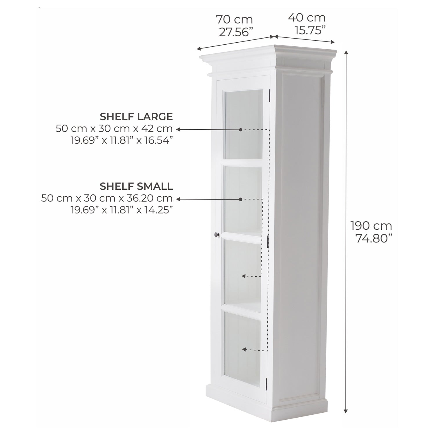 Beckton Single Vitrine Cabinet