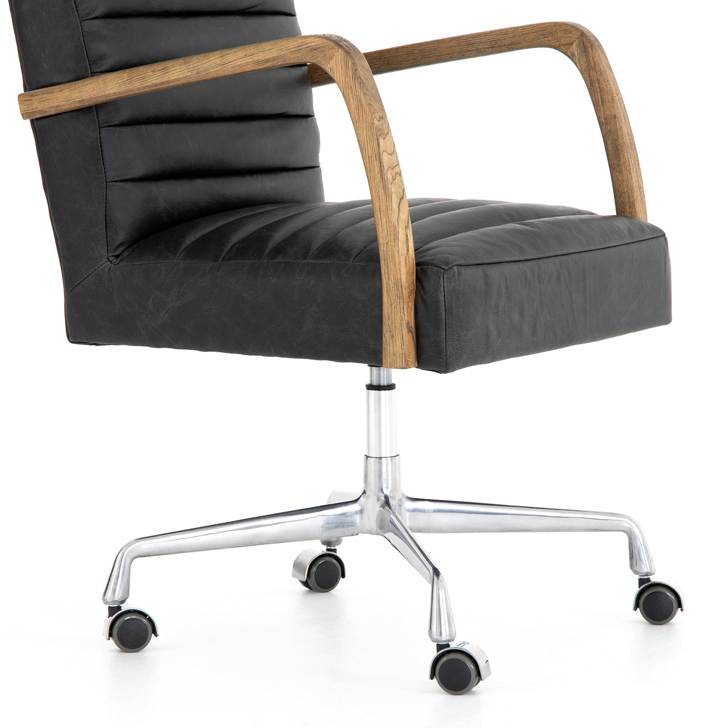 Four Hands Bryson Channeled Desk Chair Paynes Gray