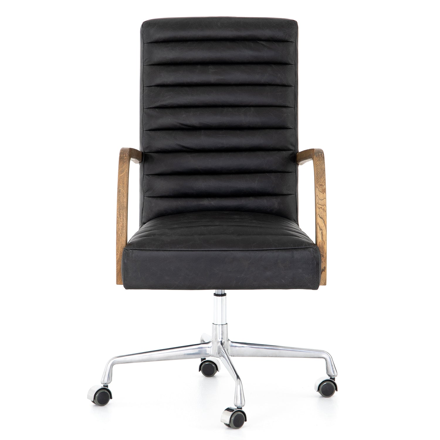 Four Hands Bryson Channeled Desk Chair Paynes Gray