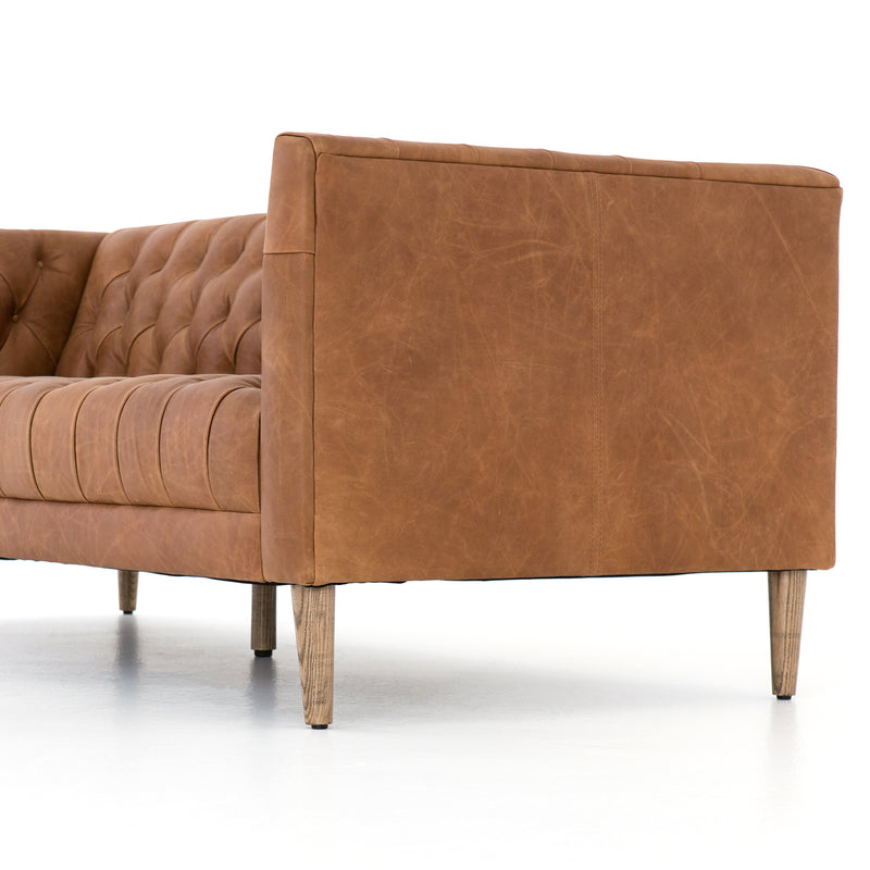 Four Hands Williams Leather Sofa Paynes Gray