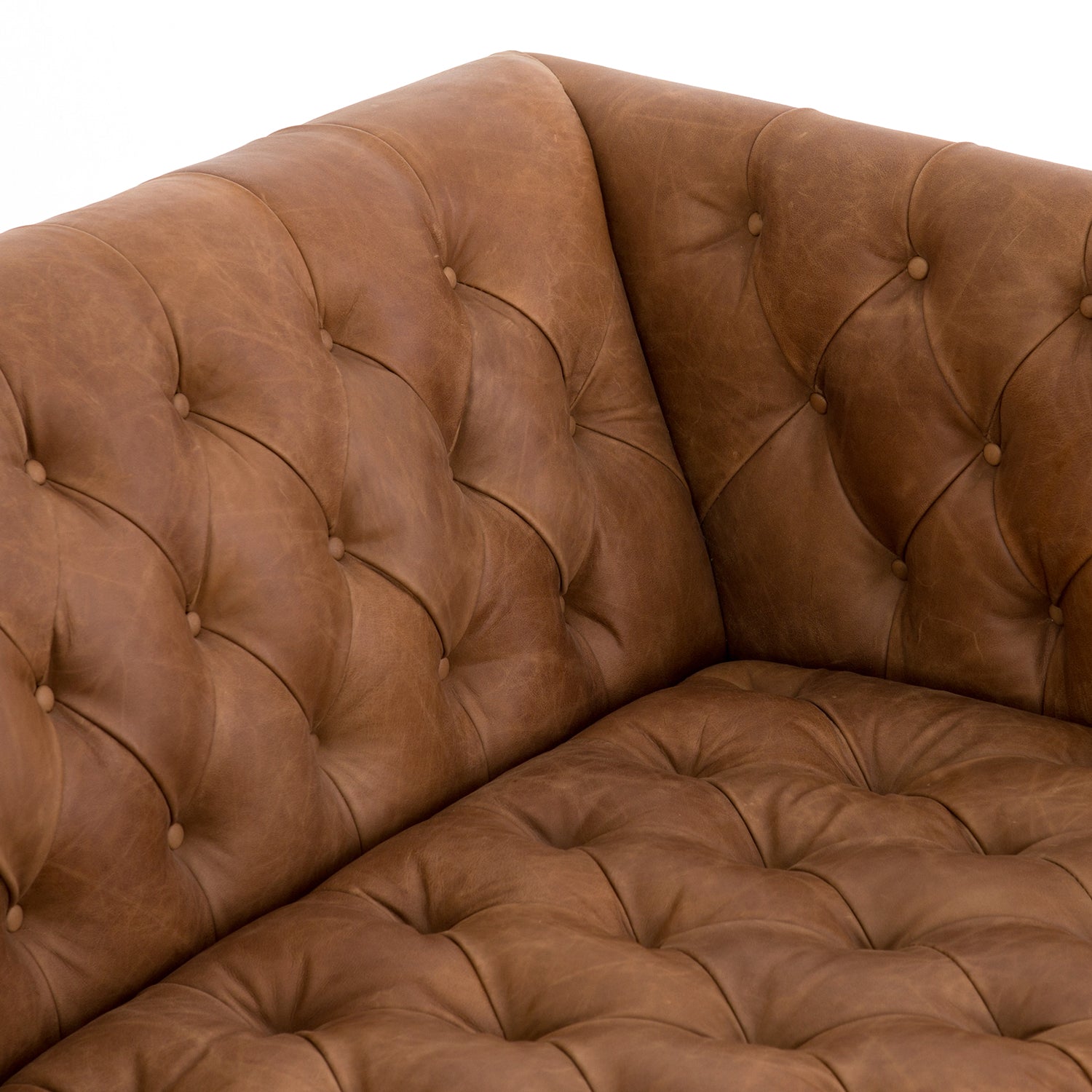 Four Hands Williams Leather Sofa Paynes Gray