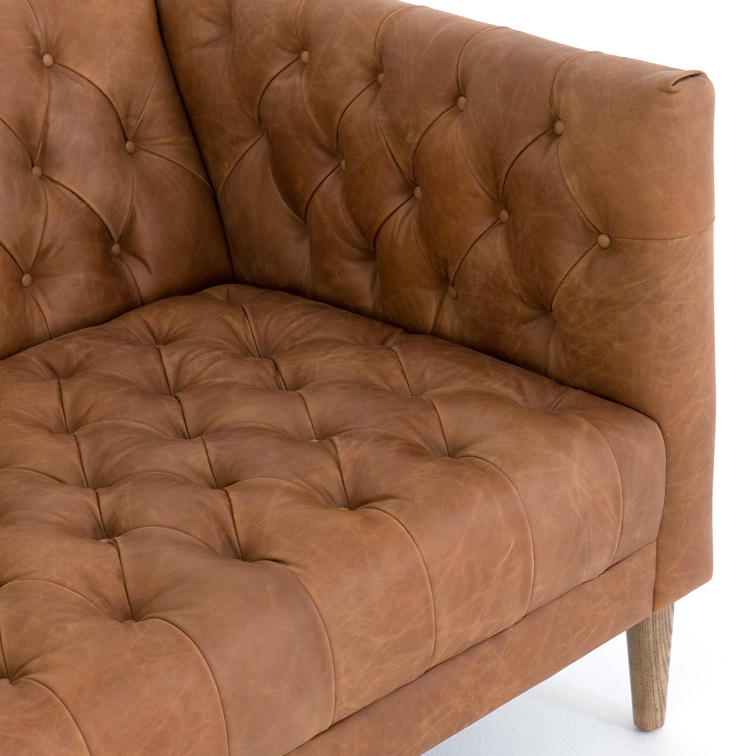 Four Hands Williams Leather Sofa Paynes Gray