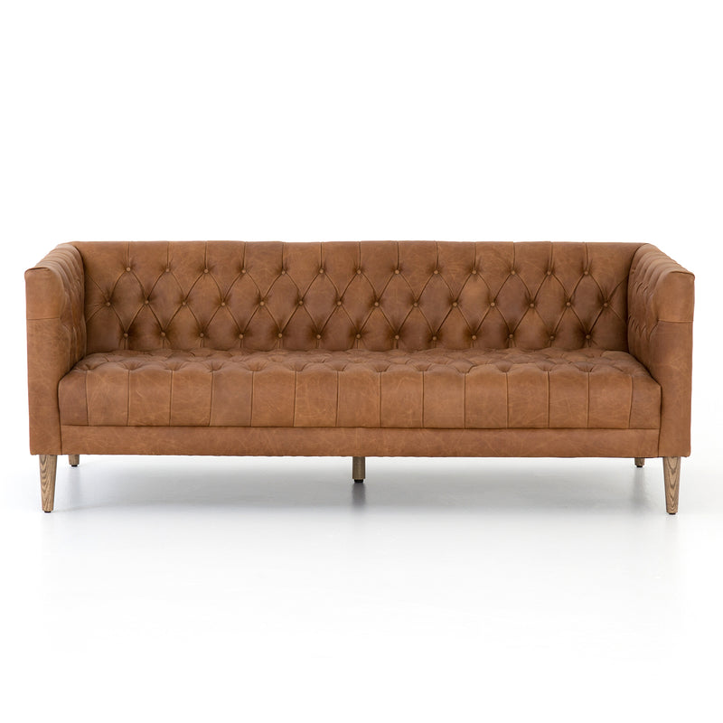 Four Hands Williams Leather Sofa Paynes Gray