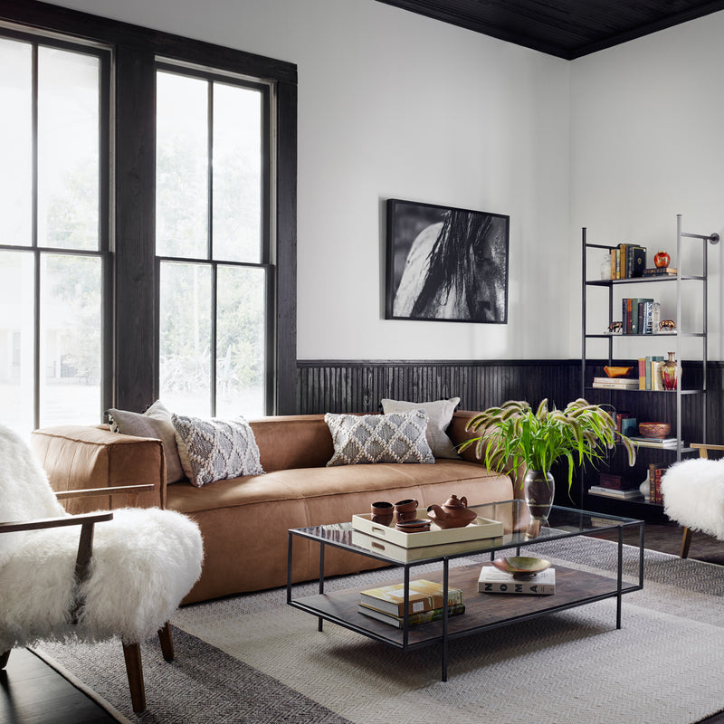 Four Hands Nolita Reverse Stitch Sofa Paynes Gray