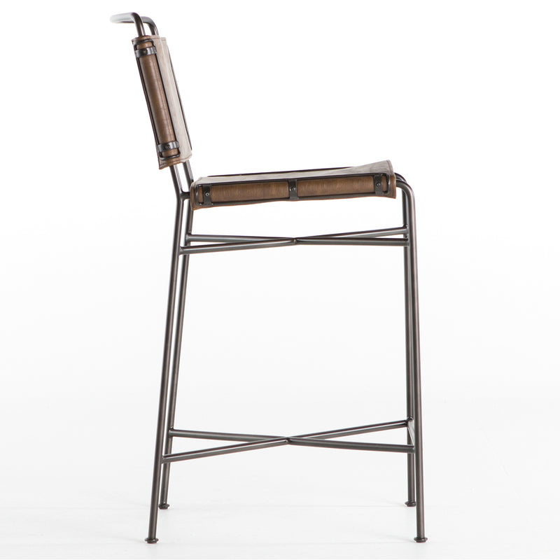 Four Hands Wharton Counter Stool Set of 2 Paynes Gray