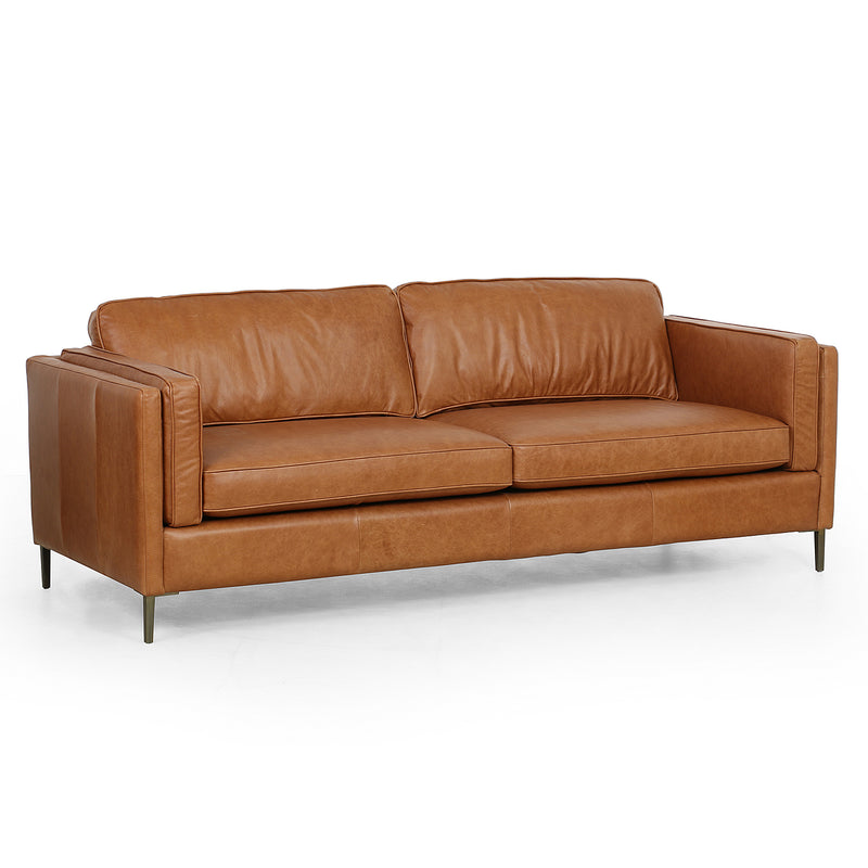 Four Hands Emery Leather Sofa – Paynes Gray