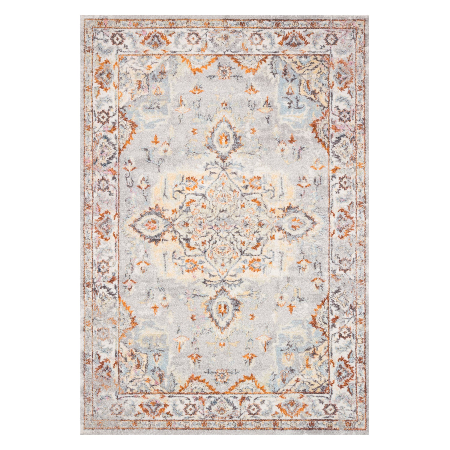 Loloi Clara Gray/Ivory Power Loomed Rug