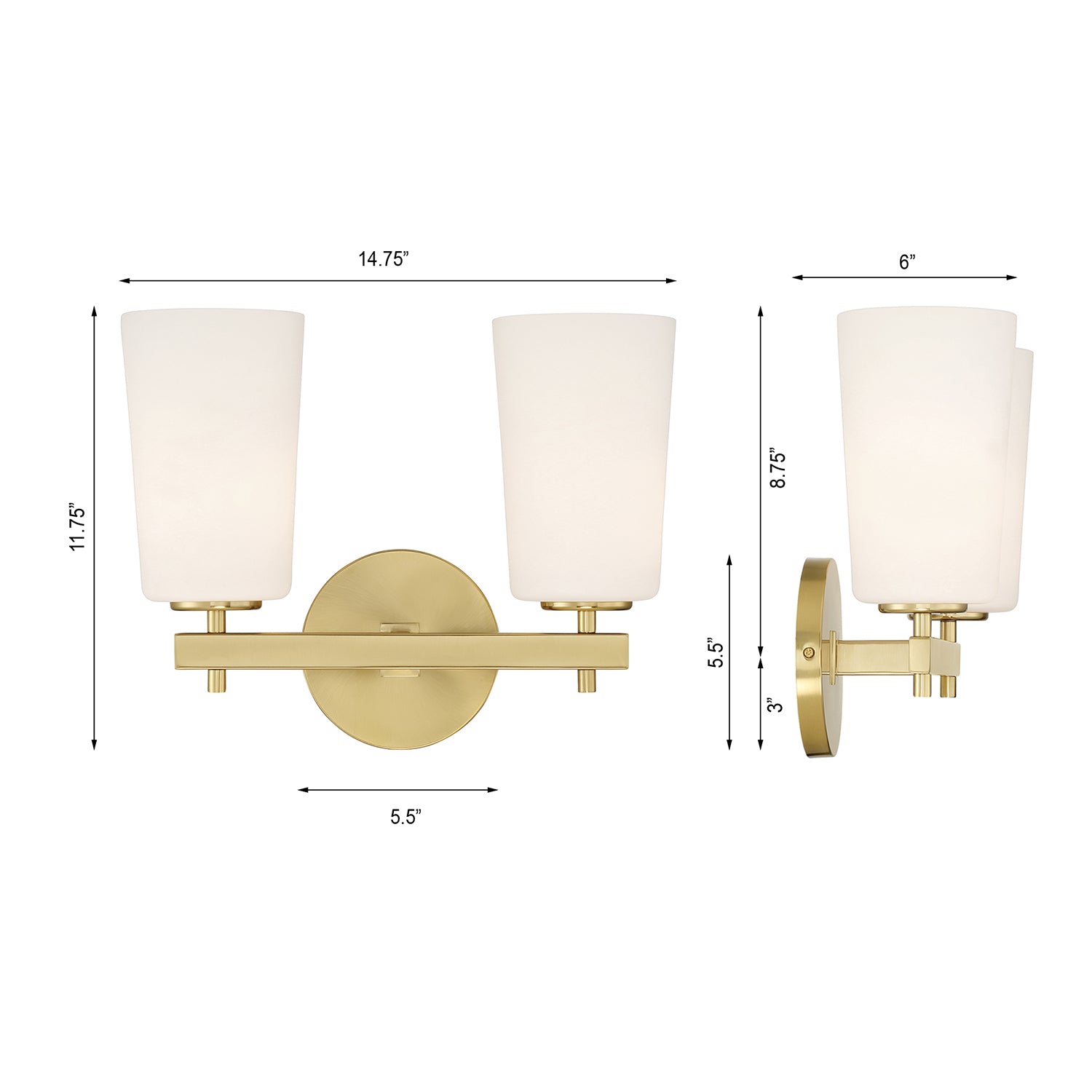 Crystorama Colton 2-Light Wall Sconce