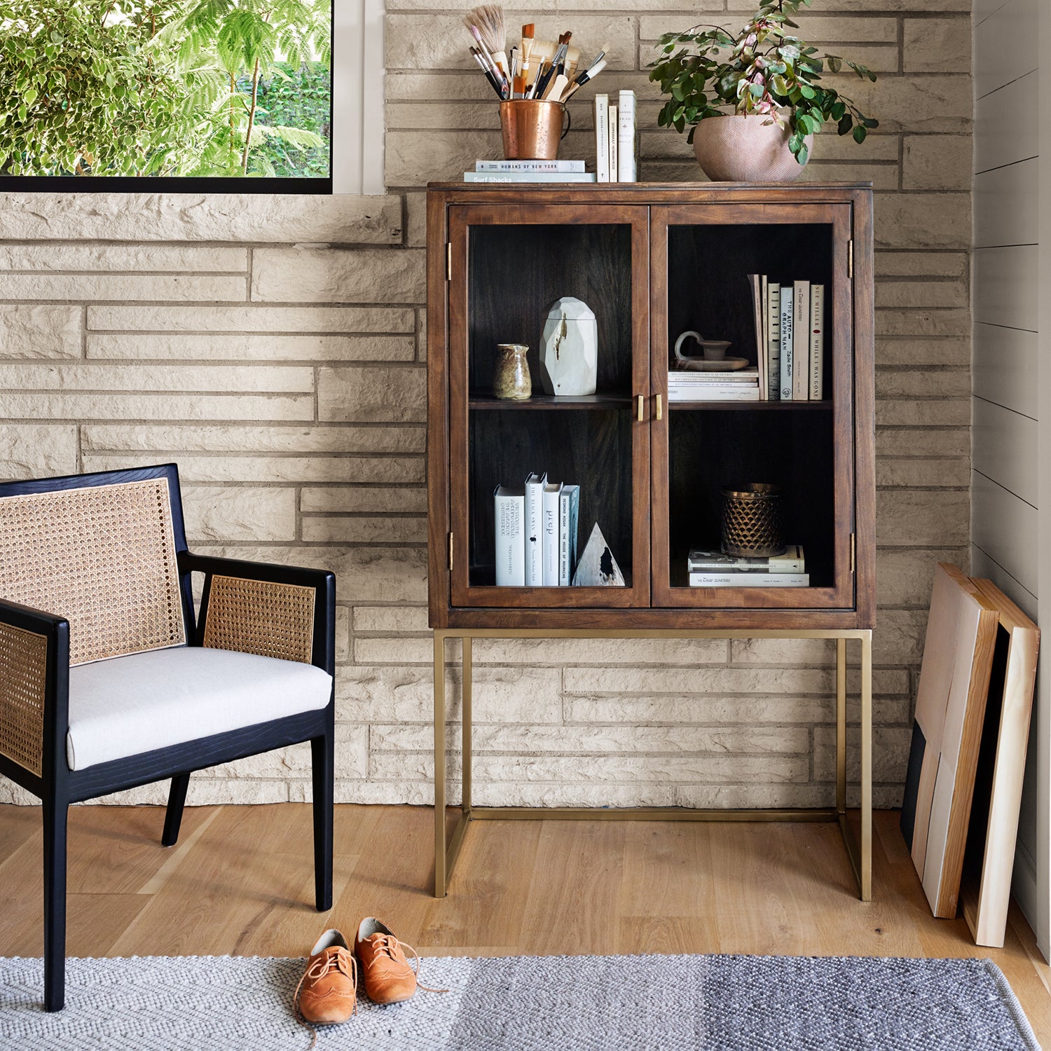 Four Hands Antonia Cane Dining Arm Chair Set of 2 - Final Sale