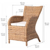 Dorchester Rook Wicker Dining Chair Set of 2