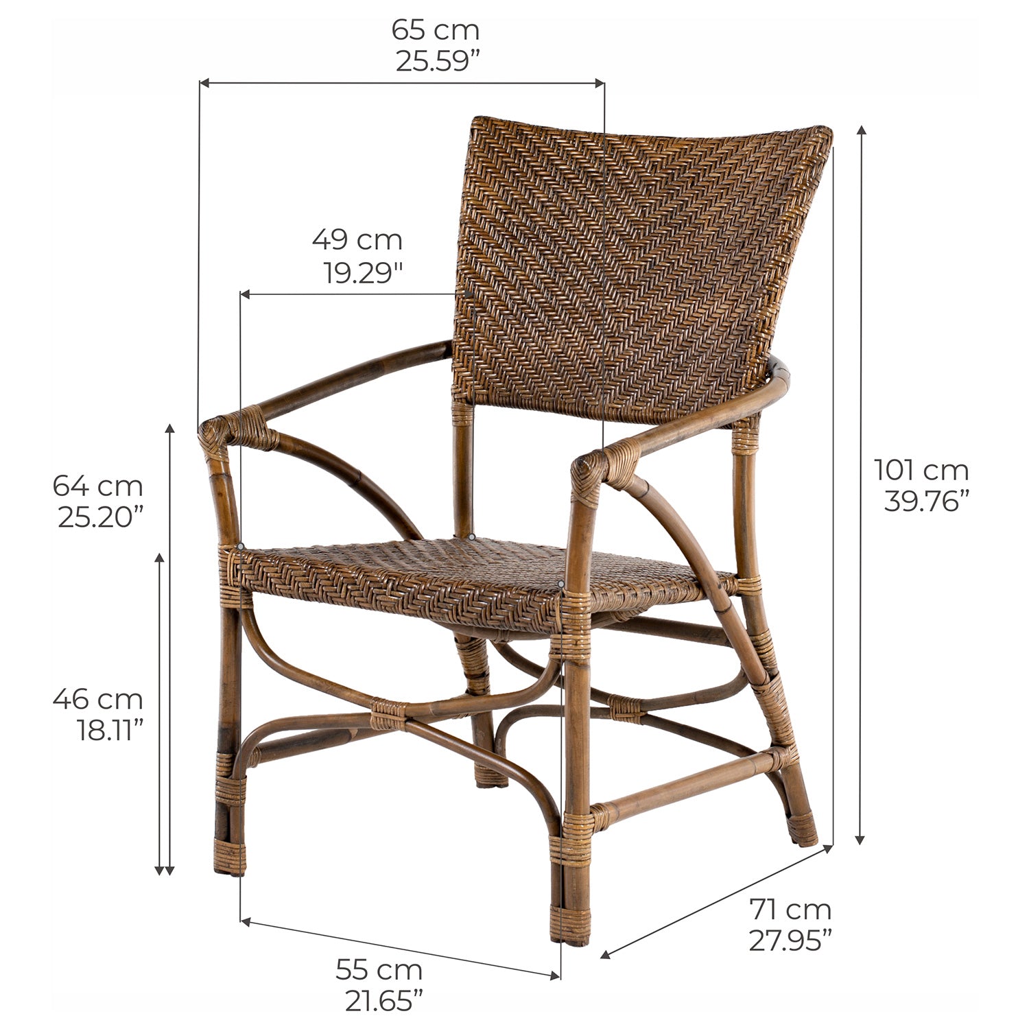 Dorchester Jester Wicker Chair Set of 2