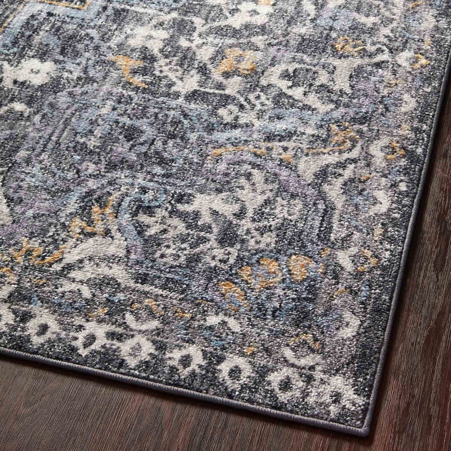 Loloi Cassandra Charcoal/Gold Power Loomed Rug