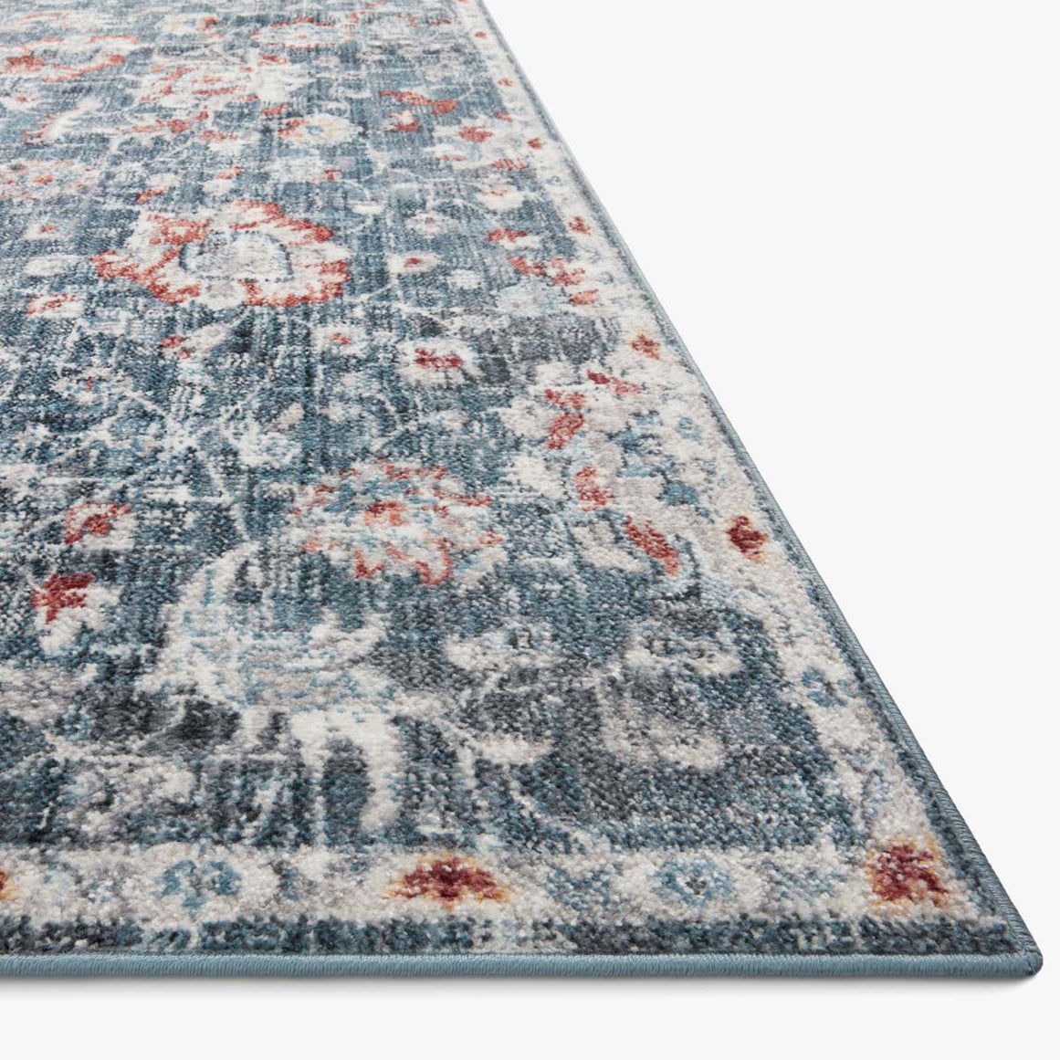 Loloi Cassandra Blue/Rust Power Loomed Rug