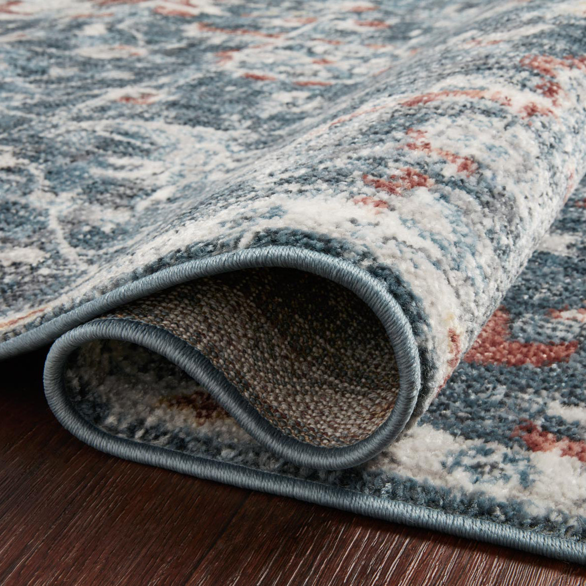 Loloi Cassandra Blue/Rust Power Loomed Rug