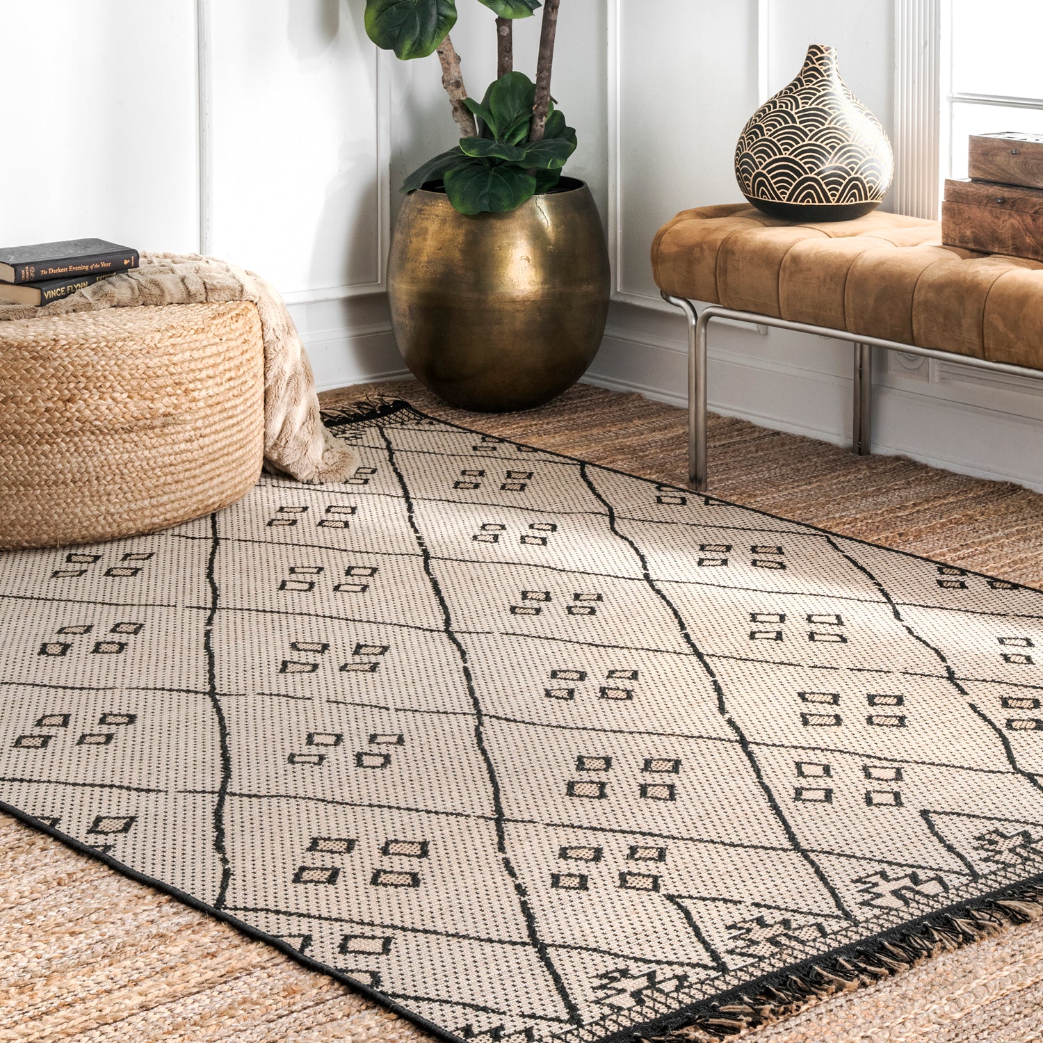 Claude Moroccan Indoor/Outdoor Rug – Paynes Gray