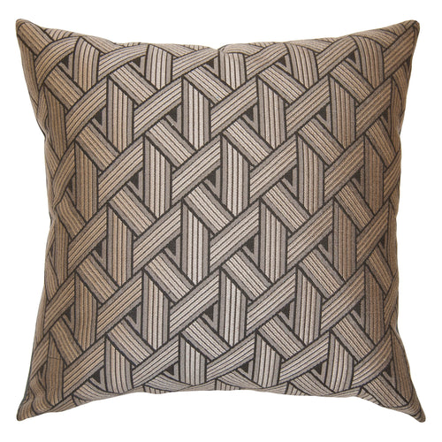 Square Feathers Carbon Bands Throw Pillow