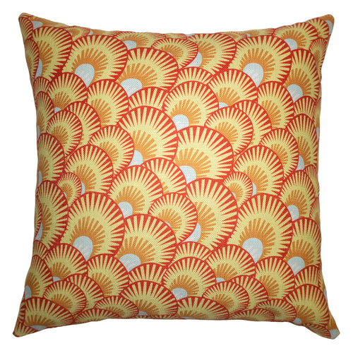 Square Feathers Carmen Shells Throw Pillow