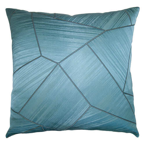 Square Feathers Carnival Teal Throw Pillow