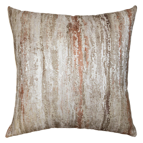 Square Feathers Carved Antique Throw Pillow