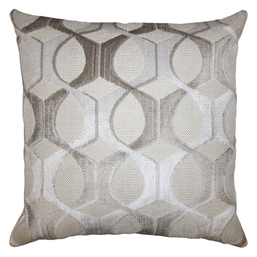 Square Feathers Catena Gray Throw Pillow
