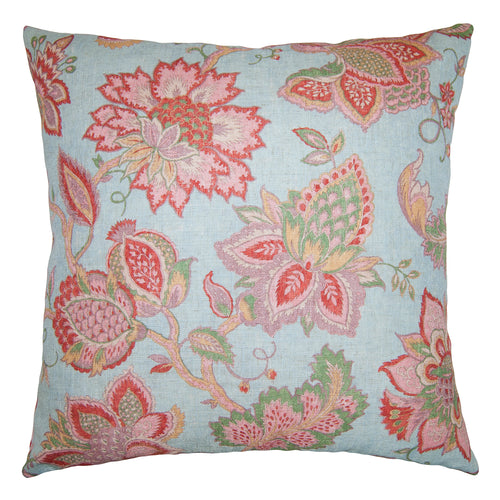 Square Feathers Cay Floral Throw Pillow