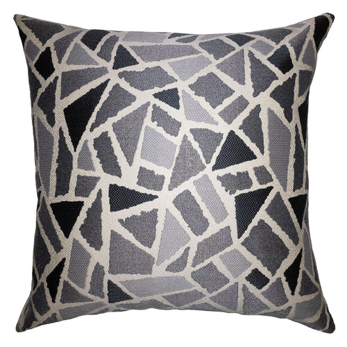 Square Feathers Chance Slate Throw Pillow