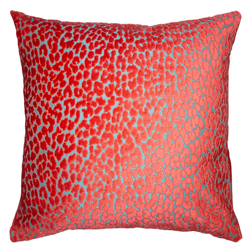 Square Feathers Cheetah Out of Space Throw Pillow