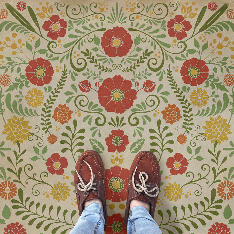 Pattern 36 - Where To Be Happiest Vinyl Floorcloth