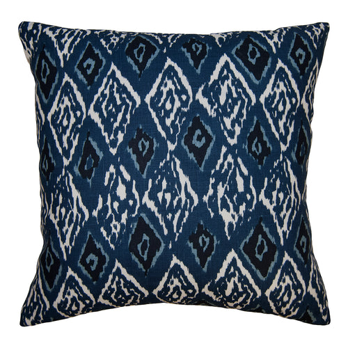 Square Feathers Coast Ikat Throw Pillow