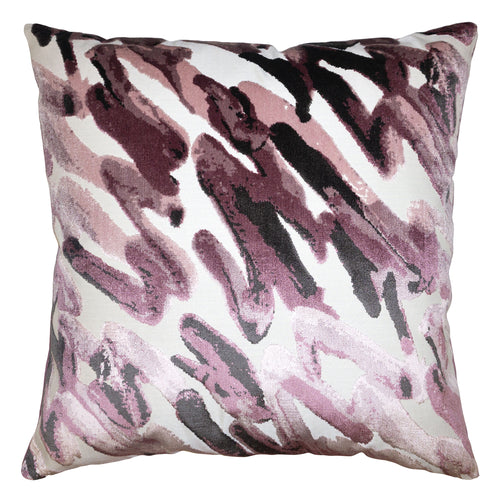 Square Feathers Cosmic Amethyst Throw Pillow