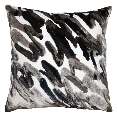Square Feathers Cosmic Onyx Throw Pillow