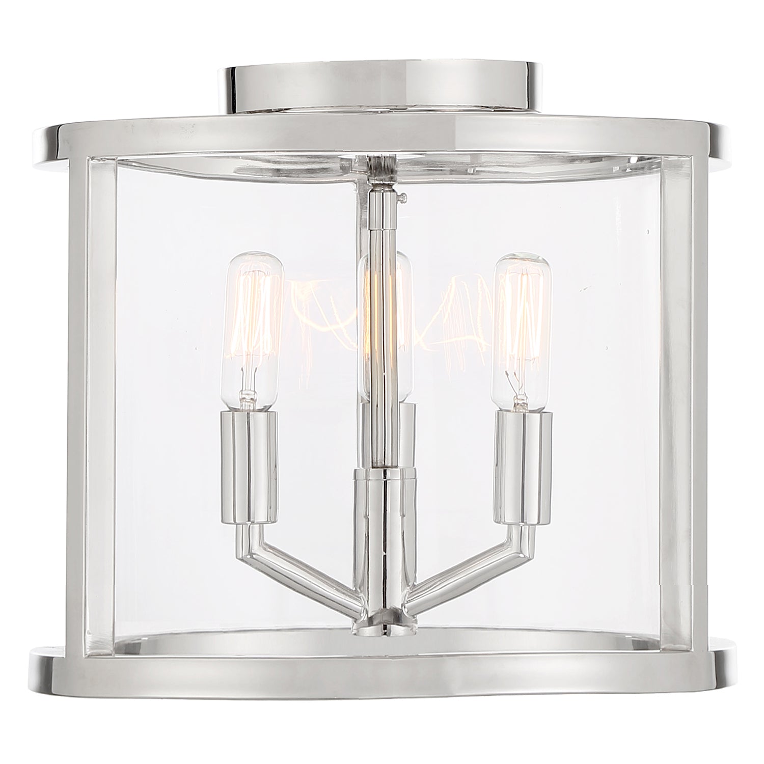 Libby Langdon for Crystorama Devon 3 Light Flush Semi Ceiling Mount