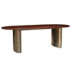 Union Home Ovale Antique Brass Dining Table