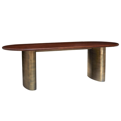 Union Home Ovale Antique Brass Dining Table