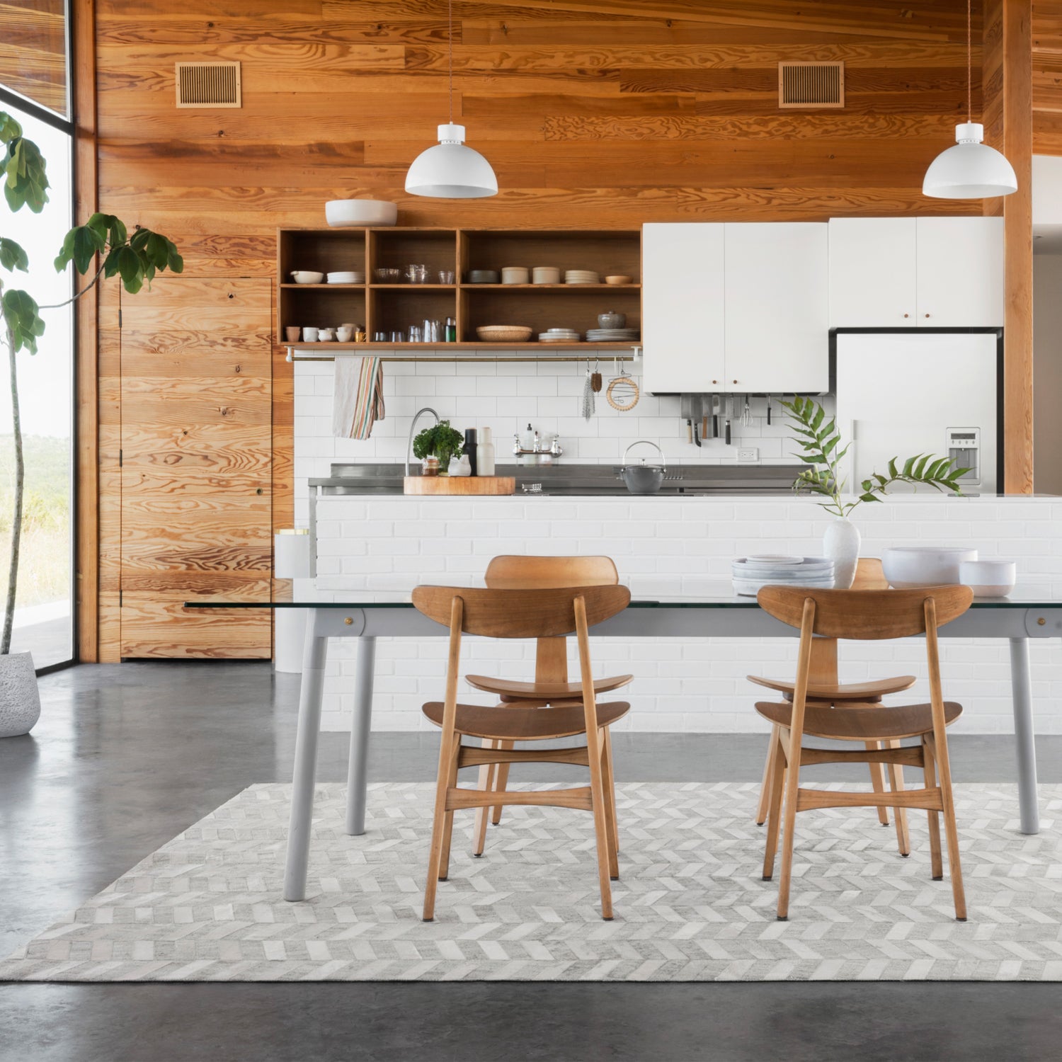 Loloi Dorado Gray/Ivory Hand Stitched Leather Rug