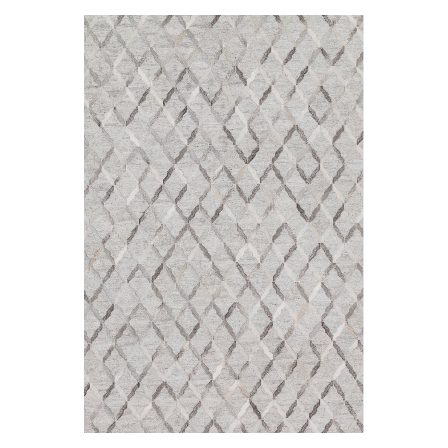 Loloi Dorado Lattice Hand Stitched Leather Rug