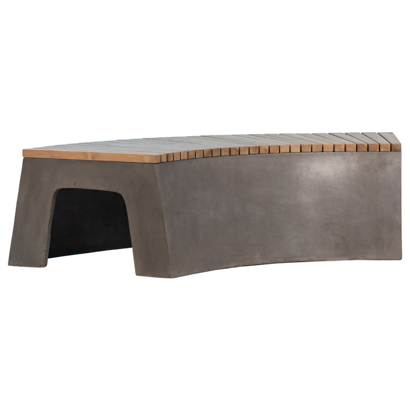Ezra Curved Outdoor Bench