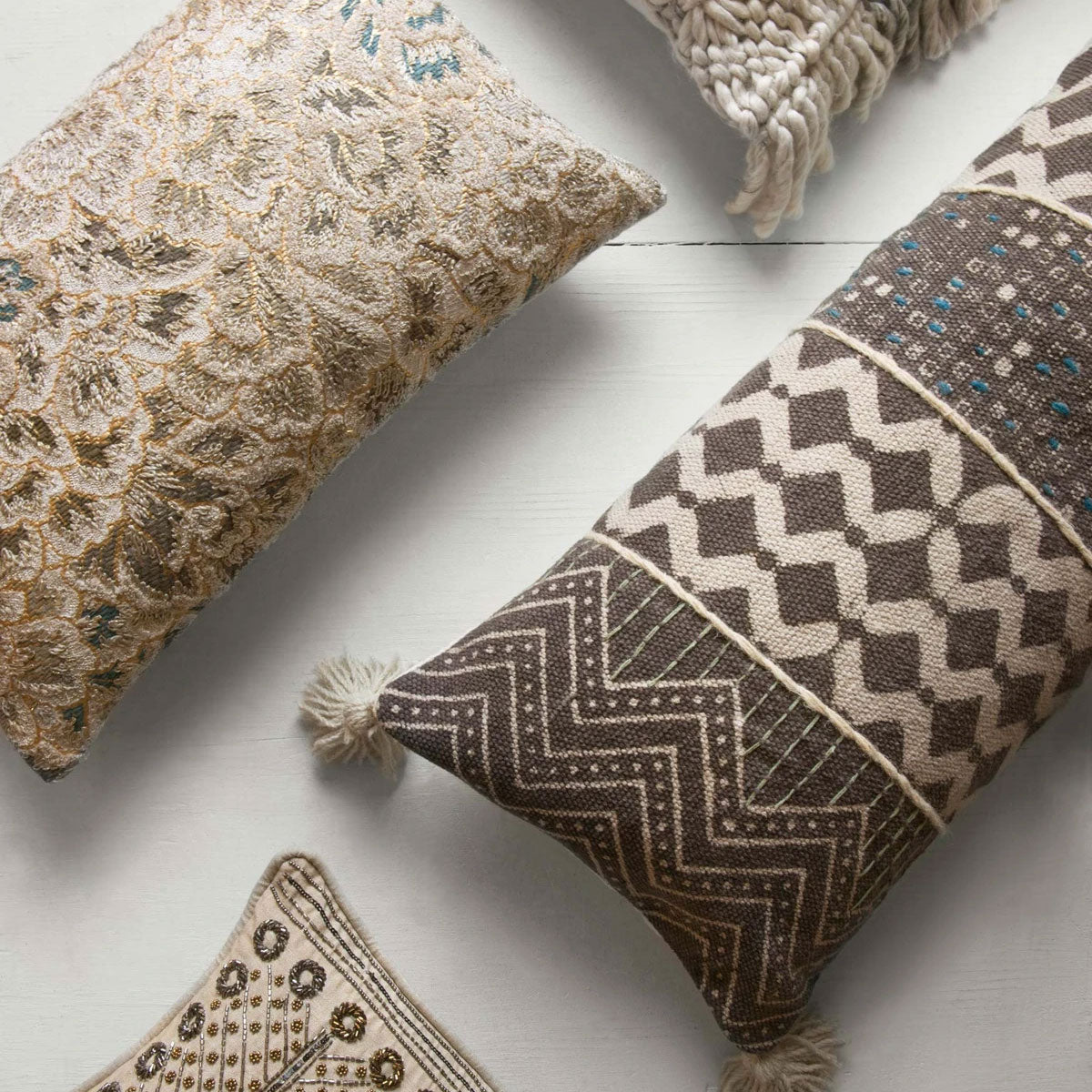 Loloi Embroidered Dot Throw Pillow Set of 2