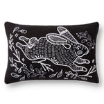 Loloi Town Rabbit Black Throw Pillow Set of 2