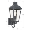 Crystorama Dumont 1-Light Outdoor Wall Sconce