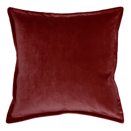 Square Feathers Dom Red Throw Pillow