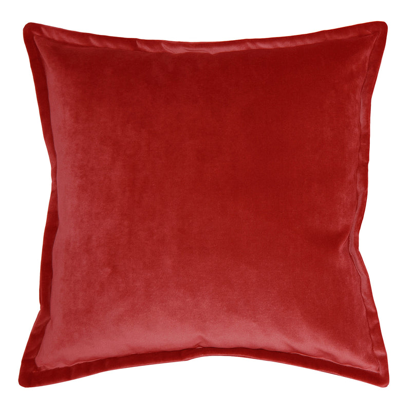 Square Feathers Dom Scarlet Throw Pillow