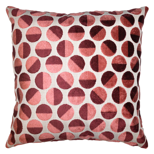 Square Feathers Dotted Jewel Throw Pillow