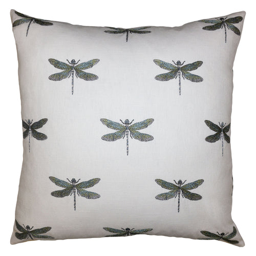 Square Feathers Dragonfly Throw Pillow